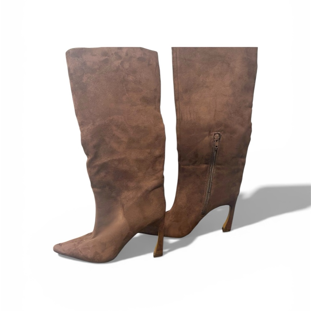Express Brown Heeled Boots